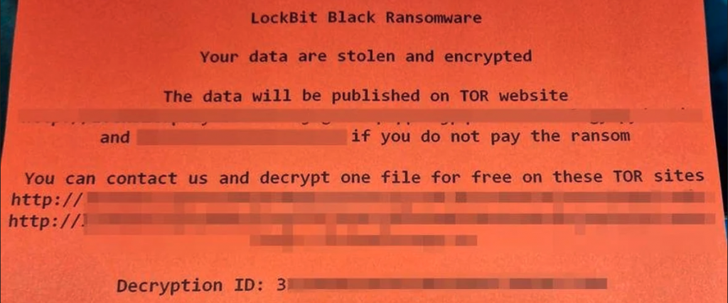 نمونه متن ایجاد شده با محتوای تهدید آمیز توسط باج افزار LockBit