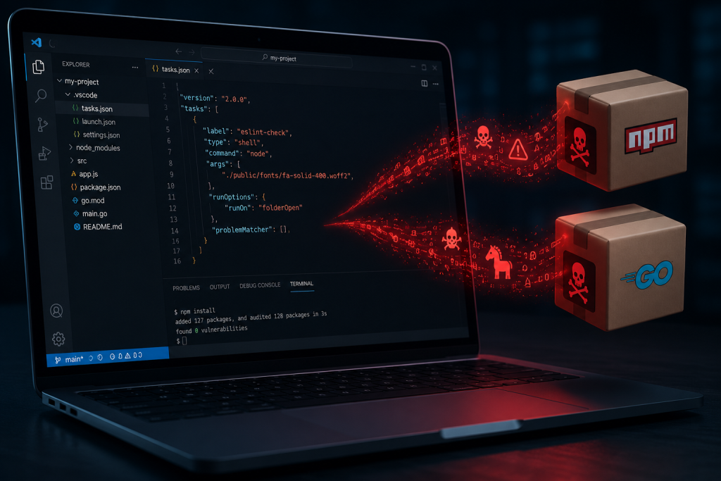 بسته‌های آلوده npm و Go